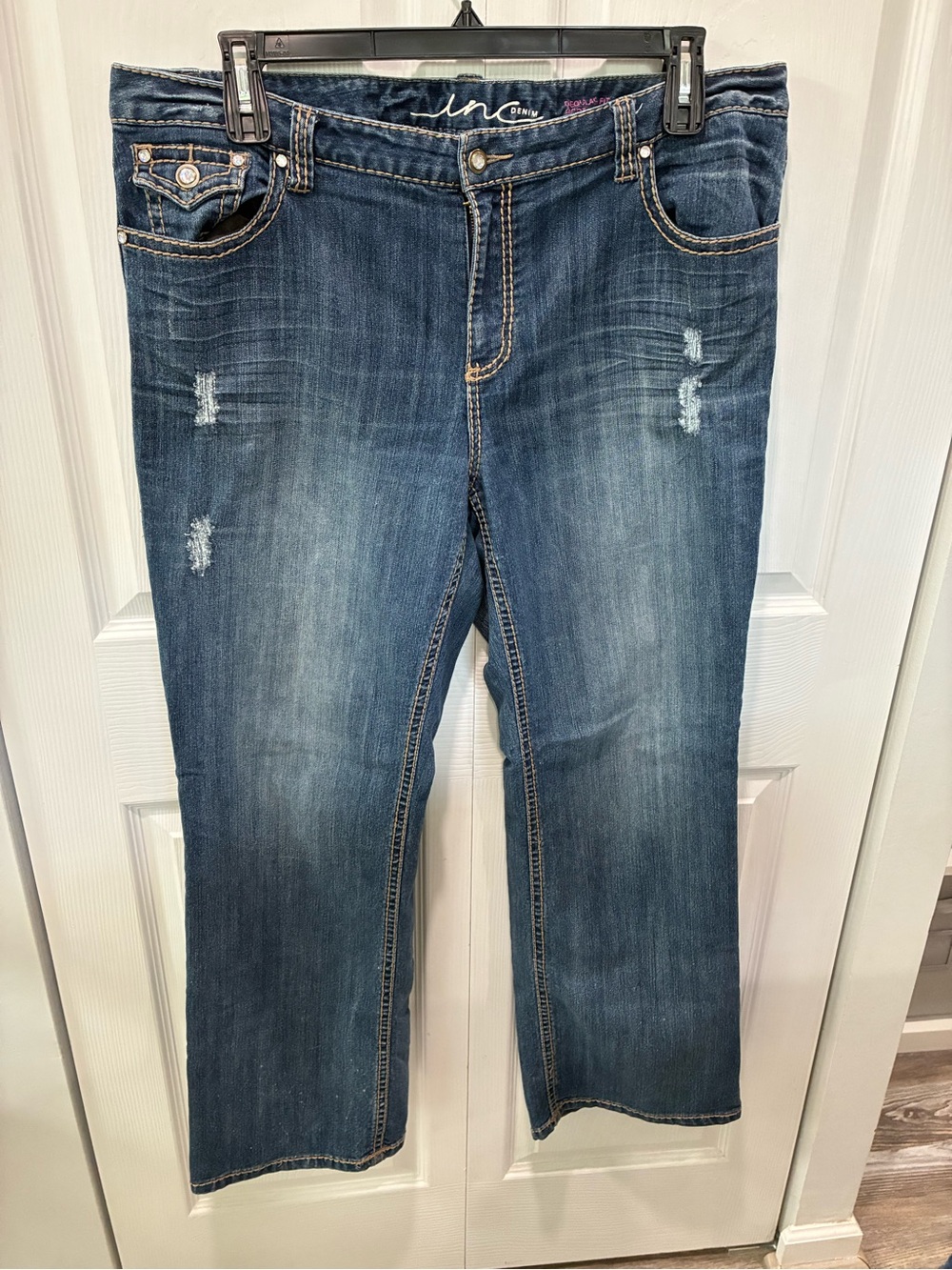 Women’s Dark Blue Boot Cut Jeans by Inc.
